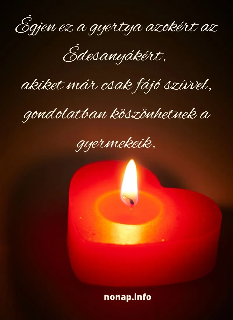 anyák napi idézet elhunytaknak gyertya